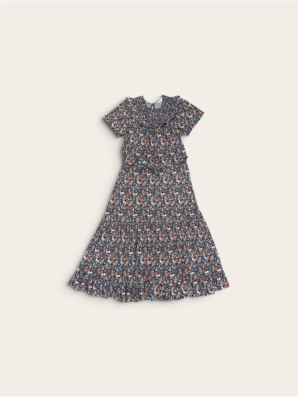 Women’s Navy Floral Tiered Maxi Dress - Unbranded